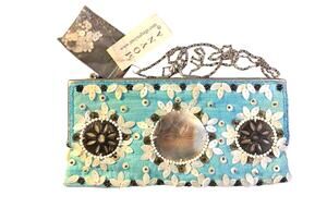 Moyna Beaded Clutch Crossbody Purse NWT